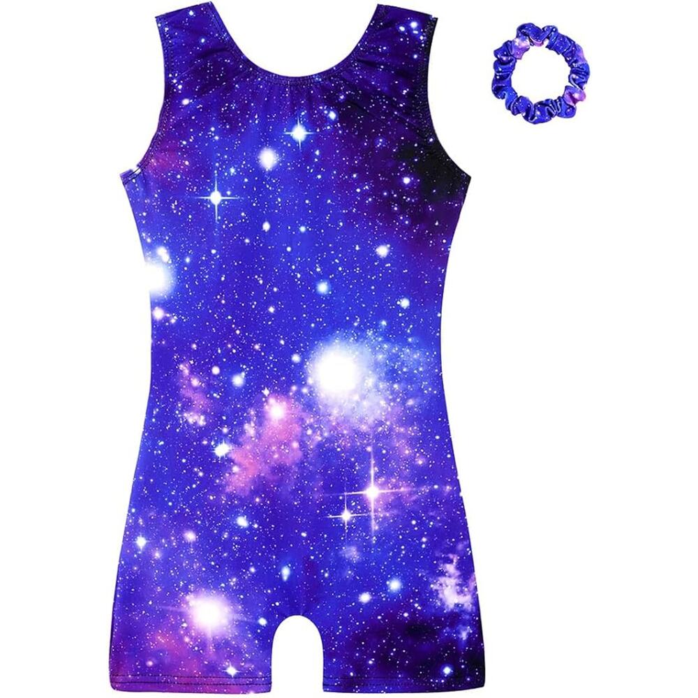 Dance Biketard Amazon XL Child Purple Pink White Acro Tumbling